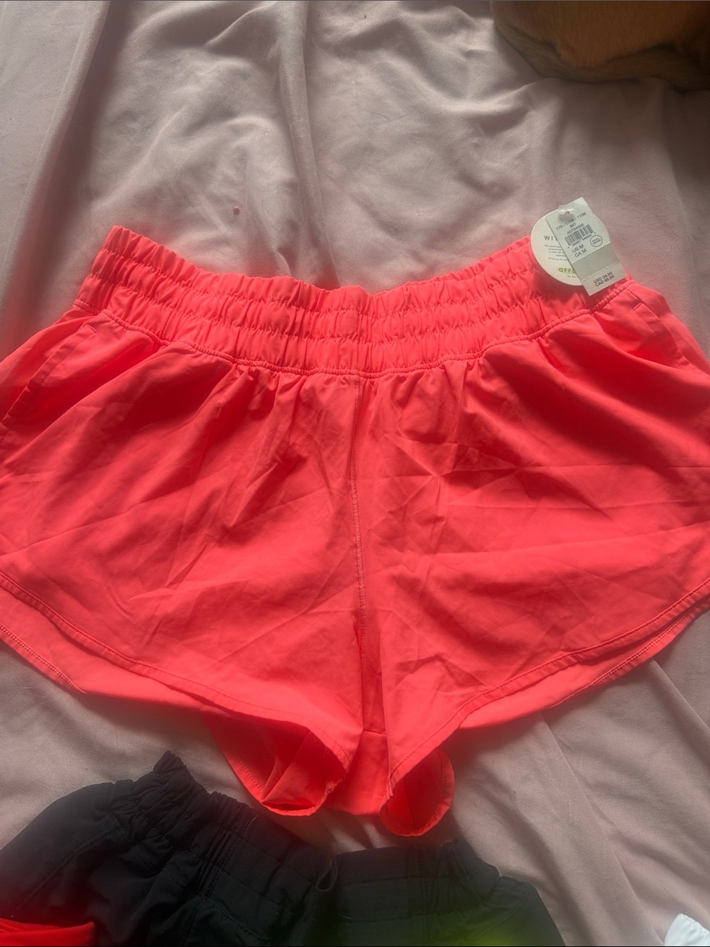 Aerie Offline Active Double-Layer Athletic Shorts in Coral - Picture 2 of 5